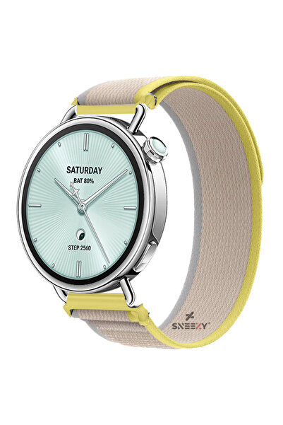 Sneezy Mi Watch S4 41mm Compatible Trail Loop Velcro Soft Fabric Stylish Strap
