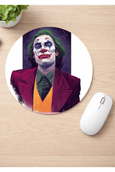 Eylül Design لوحة ماوس مستديرة مطبوعة بتصميم الجوكر، لوحة ماوس مريحة مضادة لل...