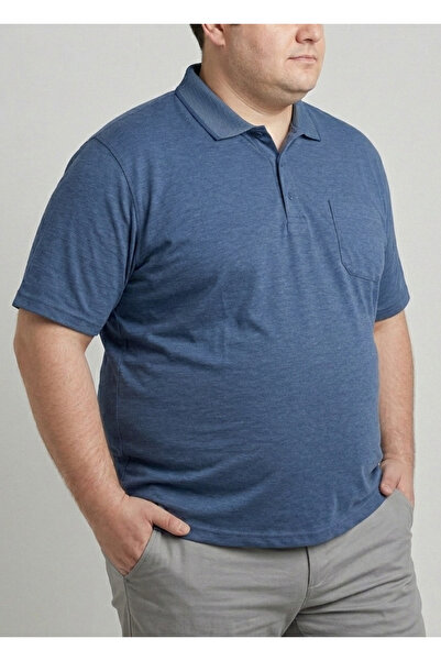 balkonda Men's T-Shirt Pocketed Cotton Anti-Sweat Oversized Large Size