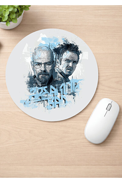 Eylül Design Breaking Bad Printed Round Non-Slip Mousepad Ergonomic Mouse Pad