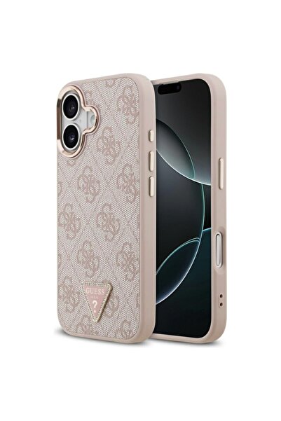 Guess Θήκη για iPhone 17, Σκληρή θήκη 4G με τριγωνικό λογότυπο MagSafe, ροζ