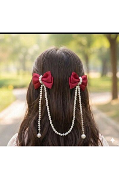 Shiklik Аксесуар для волосся з атласною стрічкою та перлами