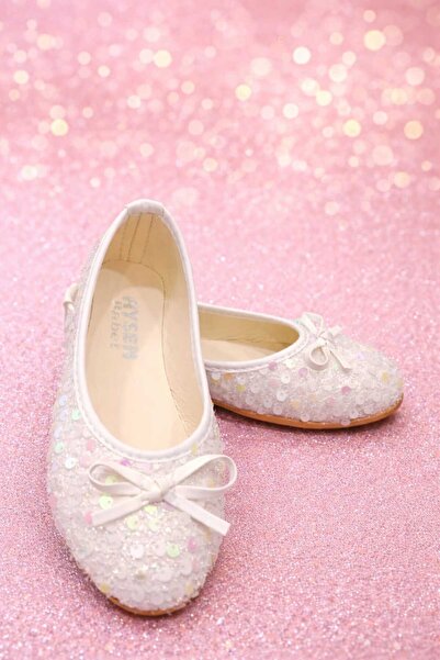 t-step ملابس بنات مزينة بالترتر حذاء مسطح