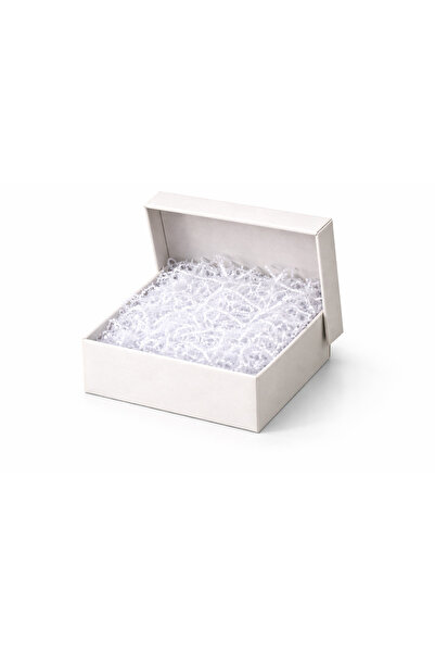 Orbak Kağıtçılık Beyaz Karton Takı Kutusu 9,5x9,5x2 cm – Kapaklı Model | 5 Ad...