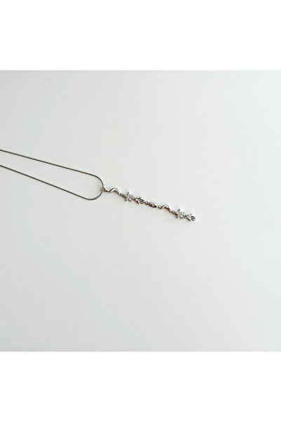 Boise Atelier Thalve Silver Steel Necklace | Çelik Kolye