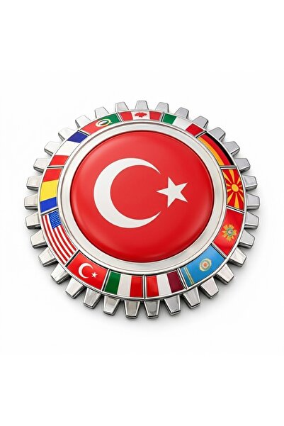 Mega Oto Market Türk Bayraklı Tırtıl Arma Dekoratif – Türkiye Temalı Duvar De...