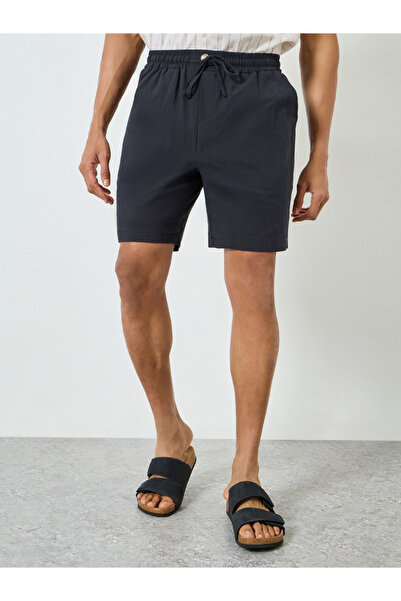 Take Two By Styli Men Black Drawstring Waist Pocket Detail Shorts