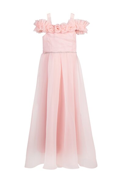 Civil Girls 6-14 Yaş Abiye - Pudra 10-11 Yaş