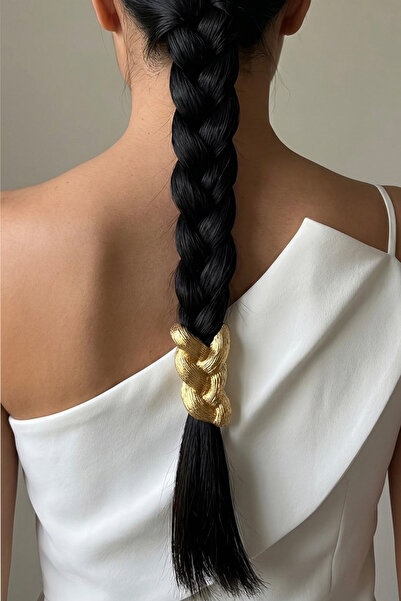 Mozto Velora Hair Cuff - Gold Örgü Saç Aksesuarı