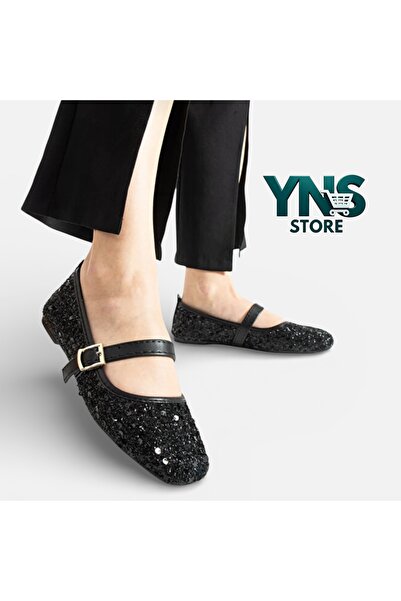 YNS STORE IIN Baletanke Kaiš pakovanje crno sa crnim šljokicama