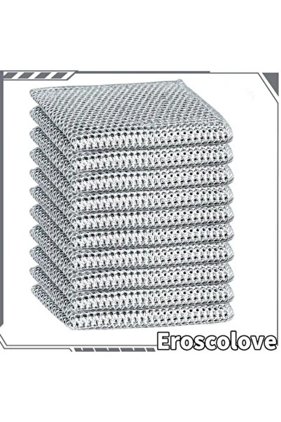 HOZRO Set of 10 abrasive fiber dishcloths