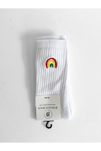 BYBASICMAN Bela duga Vezena čarape
