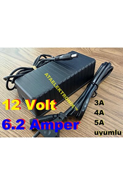 ATAELEKTRONİK 12 Volt 6.2 Amper Adapter Dvr Hdd Camera Imax B6 Tv Bek O Arçel...