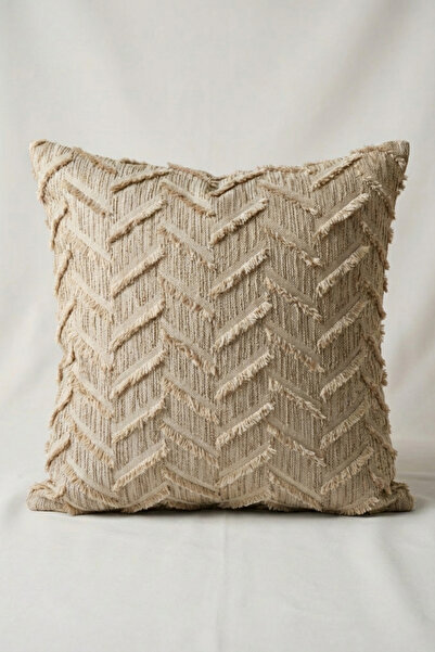 Cortibo Seria Harmony cu ciucuri Husă de pernă pentru canapea Crem-Bej