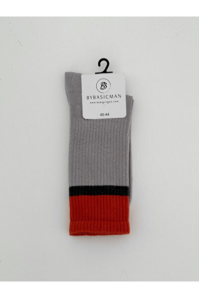 BYBASICMAN Sive čarape u dvostrukoj boji