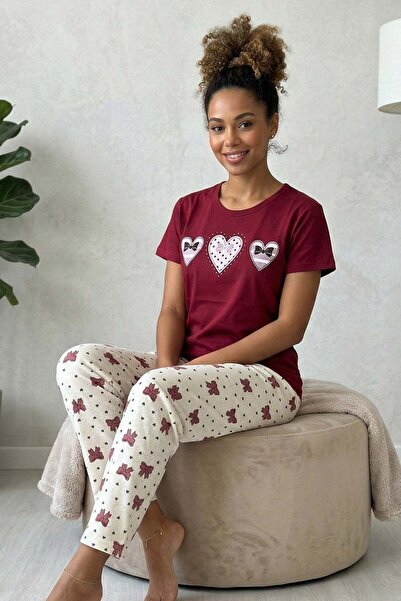 Niket Life Γυναικείο σετ πιτζάμες Heart Με σχέδιο and Six Ribbons Με σχέδιο α...