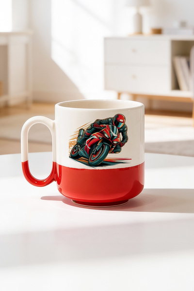 BB TRADE Motorcycle Design Ceramic Printed Pro Mug 330ml