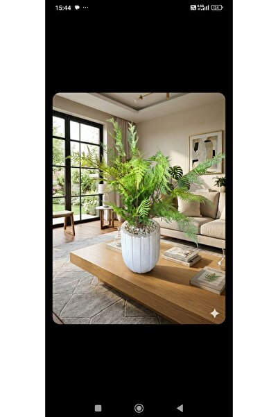 Yades 140 cm Yapay Çam Ağacı Modern Fiber Saksılı Dekoratif Büyük Boy Salon O...