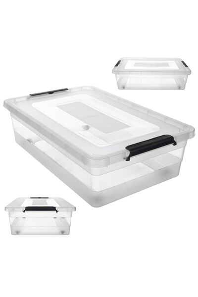 KADAX Organizator de jucării din plastic de 28 l cu capac