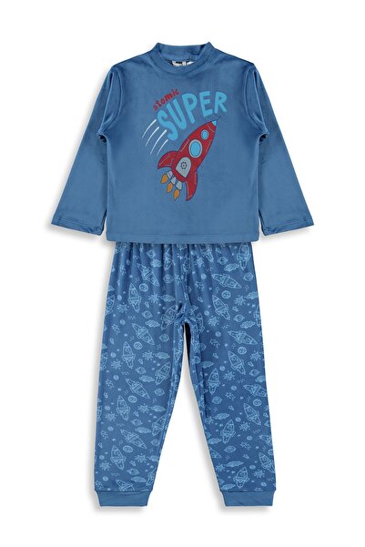 Dorka Supersoft 3-11 Years Pajama Set - Blue 11-12 Years