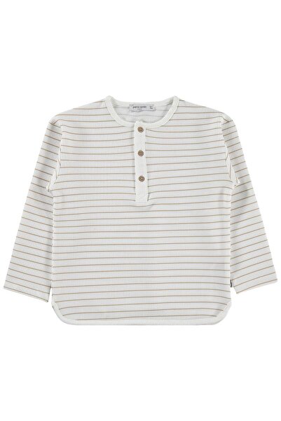 Pierre Cardin Dukserica sa kopčanjem spreda za uzrast 6-9 godina - Ecru za uz...