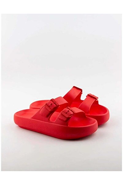 Akınal Bella Akınalbella Women's Double Buckle Summer Slippers E282.Z