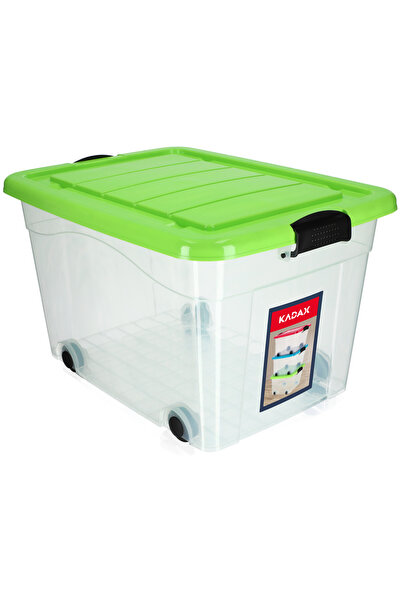 KADAX Toy Container Large Box Crate on Wheels Plastic Large 60L