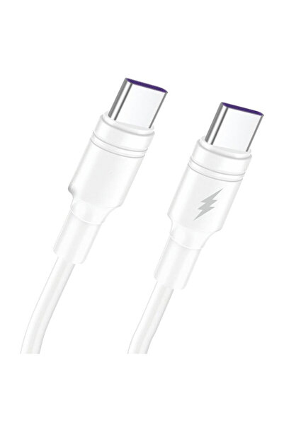 Maxcell (SJX-212) Data and Charging Cable, USB-C, 5A, 1m, White