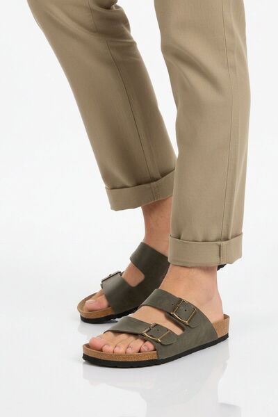 Pierre Cardin كاكي دبل باند خفيف ديلي للرجال شبشب PC-7543 M