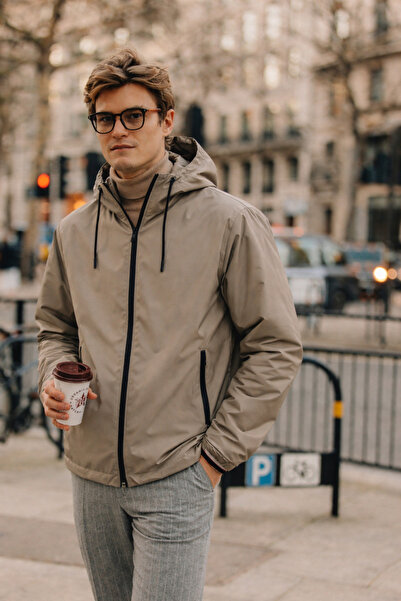 DAMGA JEANS Muški Sa džepovima Elite Comfort Postavljeno smeđi kišni mantil i...