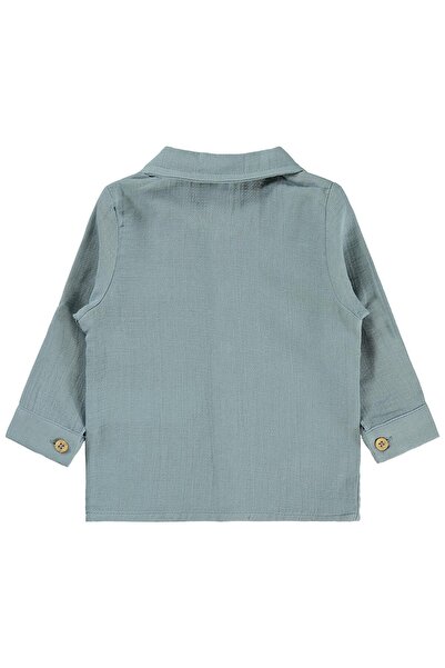Civil Baby Muslin Long Sleeve Shirt 6-18 Months - Blue 12-18 Months
