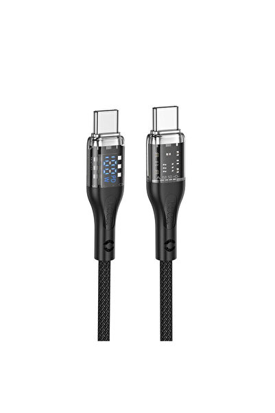 Hoco Cablu transfer date si incarcare U115 USB-C PD100W QC3.0 1m, Negru