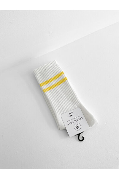 BYBASICMAN Șosete galbene duble cu dungi