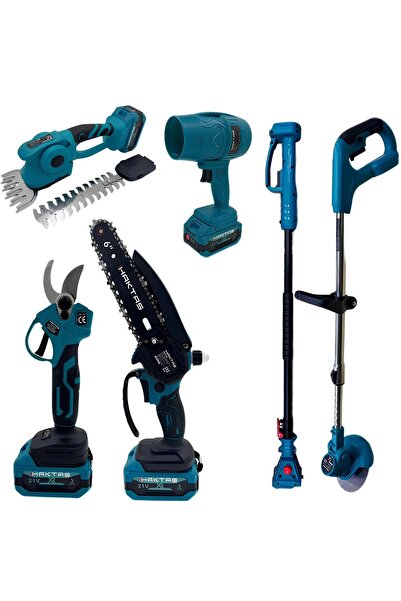 haktaş HKT1230 6 ürün 1 Arada Akülü Bahçe Bakım Seti 21V 3Ah (Hava Üfleme, Çi...