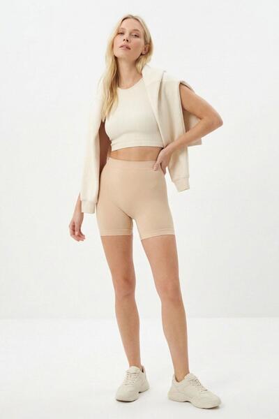 Rays 4004 Elastic Waist Short Shorts Stone