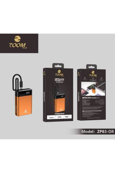 Zoom Plus METALLICA 10000 mAh Power Bank PD 22.5 W Fast Charging