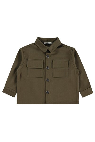 Civil Boys Embroidered Pocket Shirt for 2-5 Years Old - Khaki 3-4 Years Old