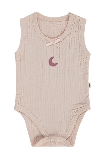 Civil Baby Hilal Baskılı 1-36 Ay Çıtçıtlı Badi - Pembe 3-6 Ay