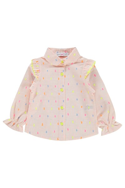 ZEYNEVA Timo Girl's Peter Pan collar Piece Blouse Set 2-5 Years - Powder 3-4 ...