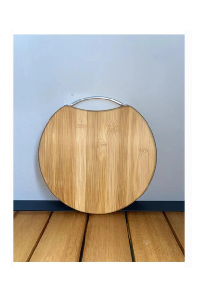 Fark Teknoloji Balsa Bamboo Luxury Cutting Board with Metal Handle Presentati...