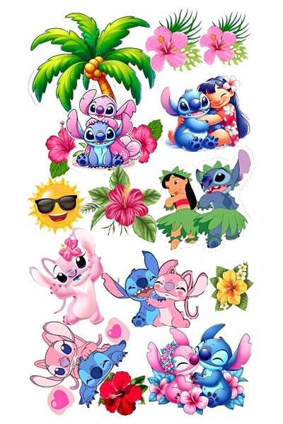 telaşe memuru زينة الكيك القابلة للأكل من ستِتش - ورق قابل للأكل مطبوع عليه ص...