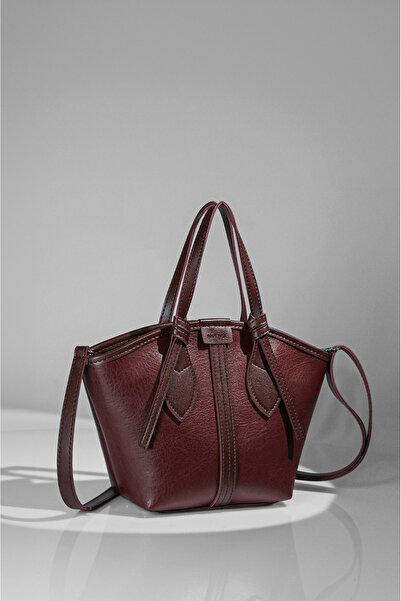 Rimense Ženska bordo torba sa patentnim zatvaračem i podstavom za ruku i rame