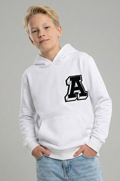 Breeze Dečija majica sa vezom slova A, uzrast 9-14 godina, bela