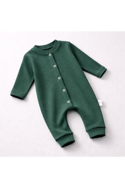 nevrankids Bebek Tulumu 0-9 Ay Fitilli Interlok Çıtçıtlı Yenidoğan Tulumu - Nefti