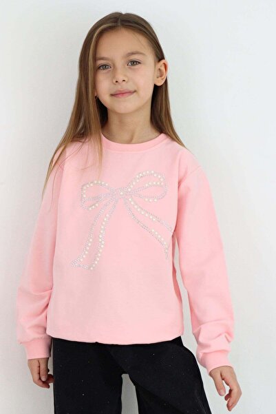 Breeze Devojčica, dukserica İnci T Sa kamenim vezom -12 godina, roza