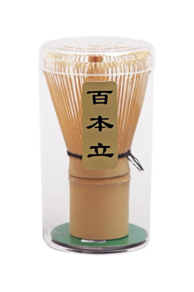 Generic مضرب ماتشا مصنوع يدويًا من بامبو الذهبي - مضرب ماتشا ياباني تقليدي