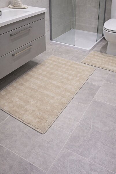 TALYA HALI Acar Home Tavşan Tüyü Bubble Ultra Yumuşak Doku Banyo Halısı Kloze...