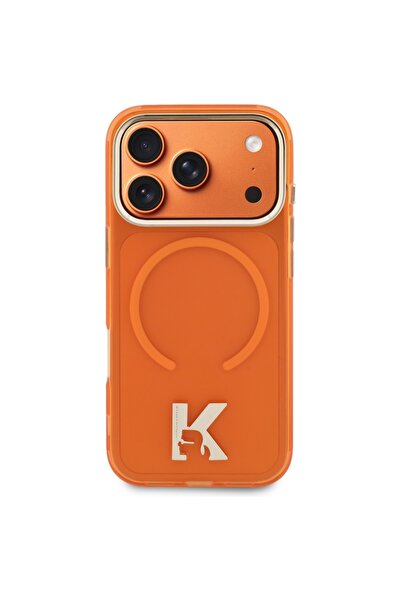 Karl Lagerfeld IML K Head Logo MagSafe Case for iPhone 17 Pro - Orange