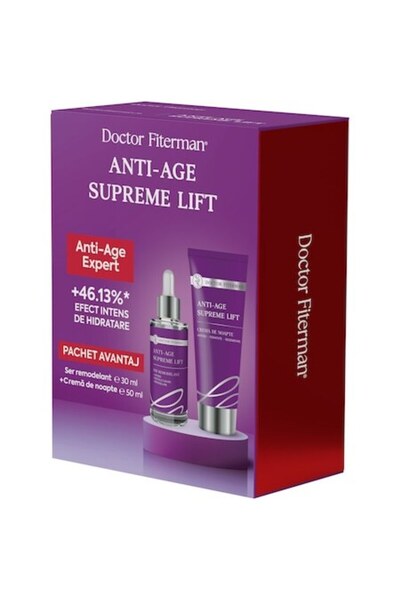 Fiterman Pharma Pachet Anti-Îmbătrânire Fiterman: Ser Remodelant, 30 ml + Cre...