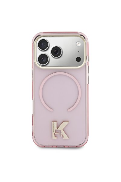 Karl Lagerfeld Carcasă IML K Head Logo MagSafe pentru iPhone 17 Pro Max, roz